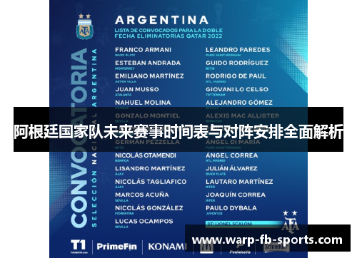 阿根廷国家队未来赛事时间表与对阵安排全面解析 阿根廷国家队未来赛事时间表与对阵安排全面解析